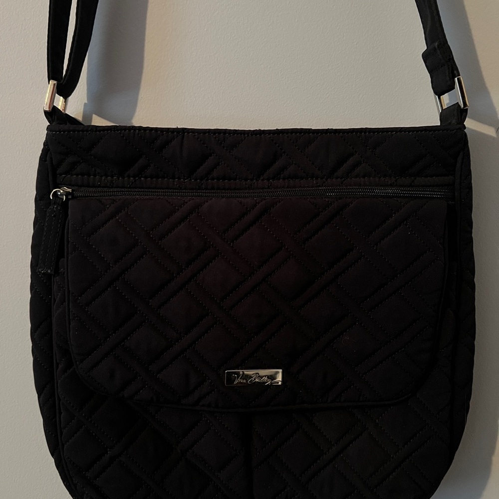 Vera Bradley Black Quilted Shoulder/Crossbody Bag